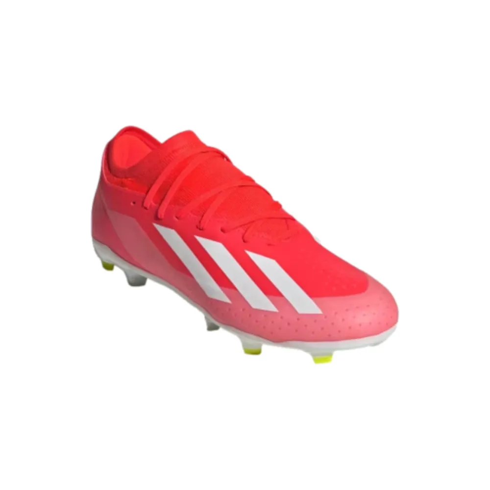 Adidas Unisex X Crazyfast League Firm Ground Football Shoe (Solar Red/Cloud White/Yellow)