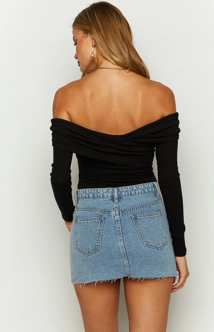 Ari Black Off Shoulder Bodysuit