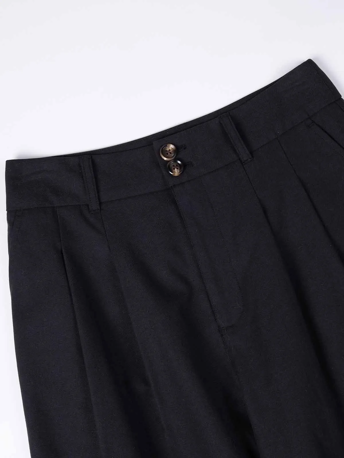 ASOBIO High-Waist Wide-Leg Casual Trousers