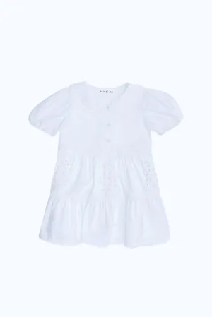 Baby Girls White Schiffli Tiered Dress