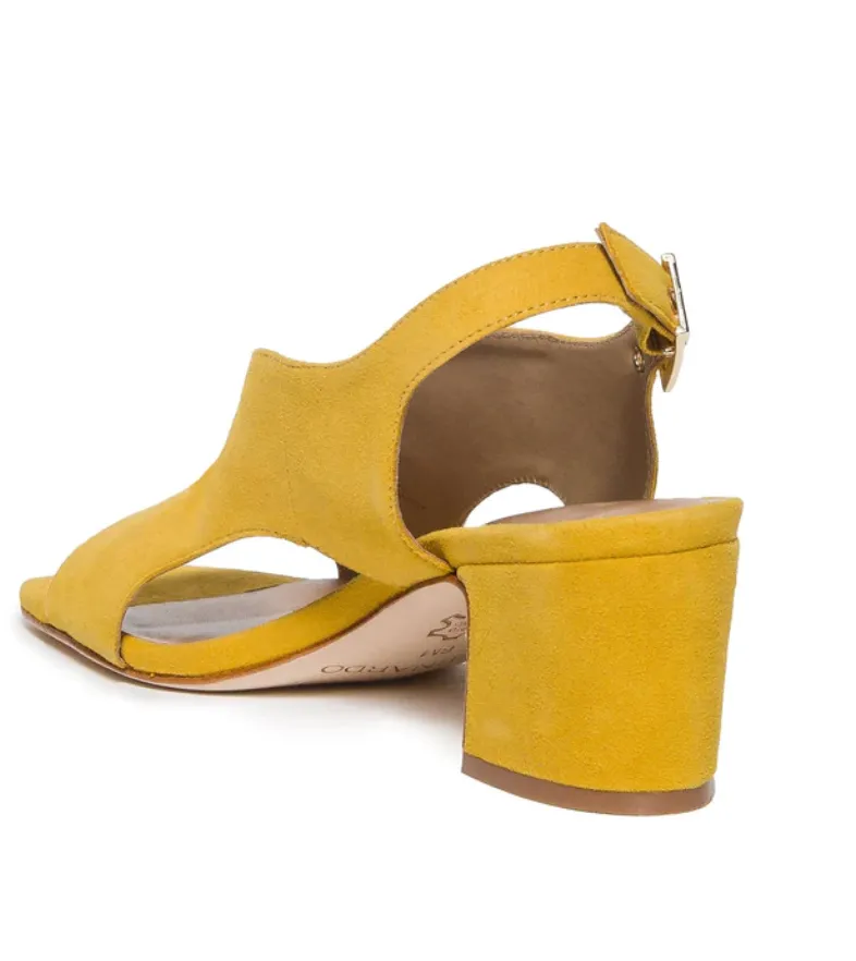 Bernardo Bedford Mid Heel Ochre Kid Suede