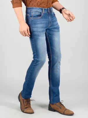 Blue Washed Narrow Fit Jeans | Greenfibre