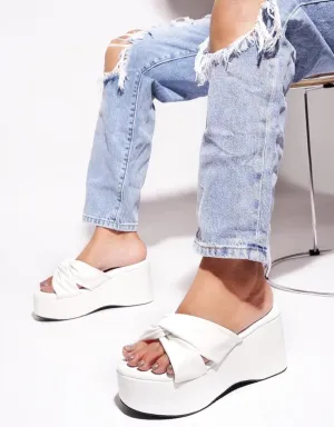 Chunky Block Platform Heels