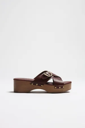 Clogs Marilisa in Chestnut