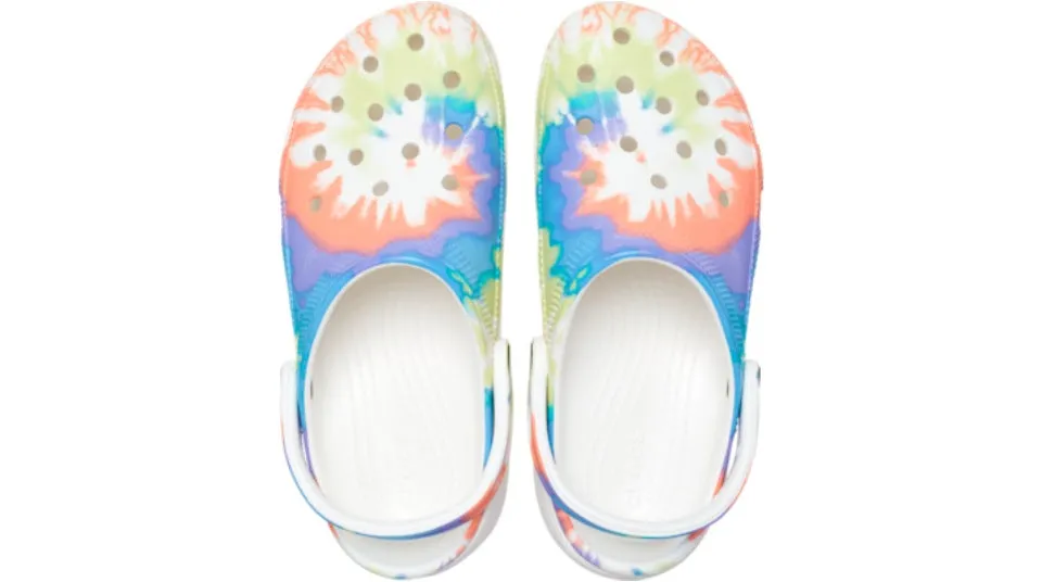 Crocs Classic Platform Tie Dye Graphic Clog Oxygen Multi