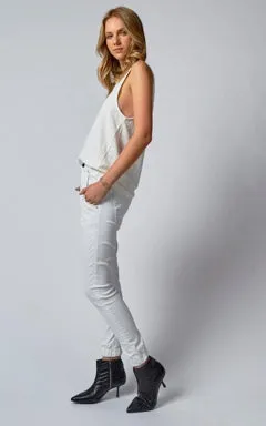 DRICOPER COATED CUFF JEANS IN WHITE