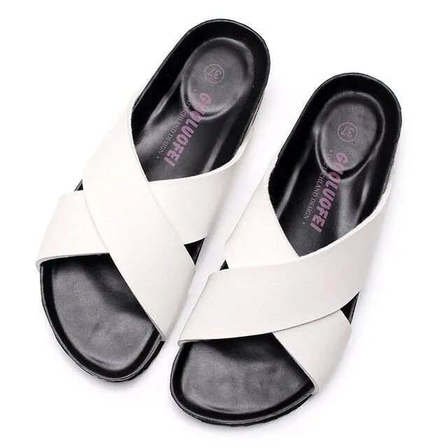 Groovywish Women Orthopedic Sandals Lightweight Fashionable Walking Slides