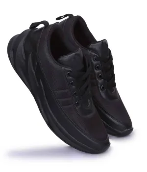 Men's Black Shark Sole Sports Sneaker