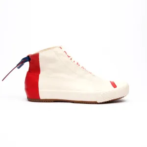 Men's London Hi Beige Red Canvas High Tops 03482-001