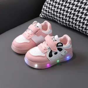 Panda Face LED Shoes - Pink