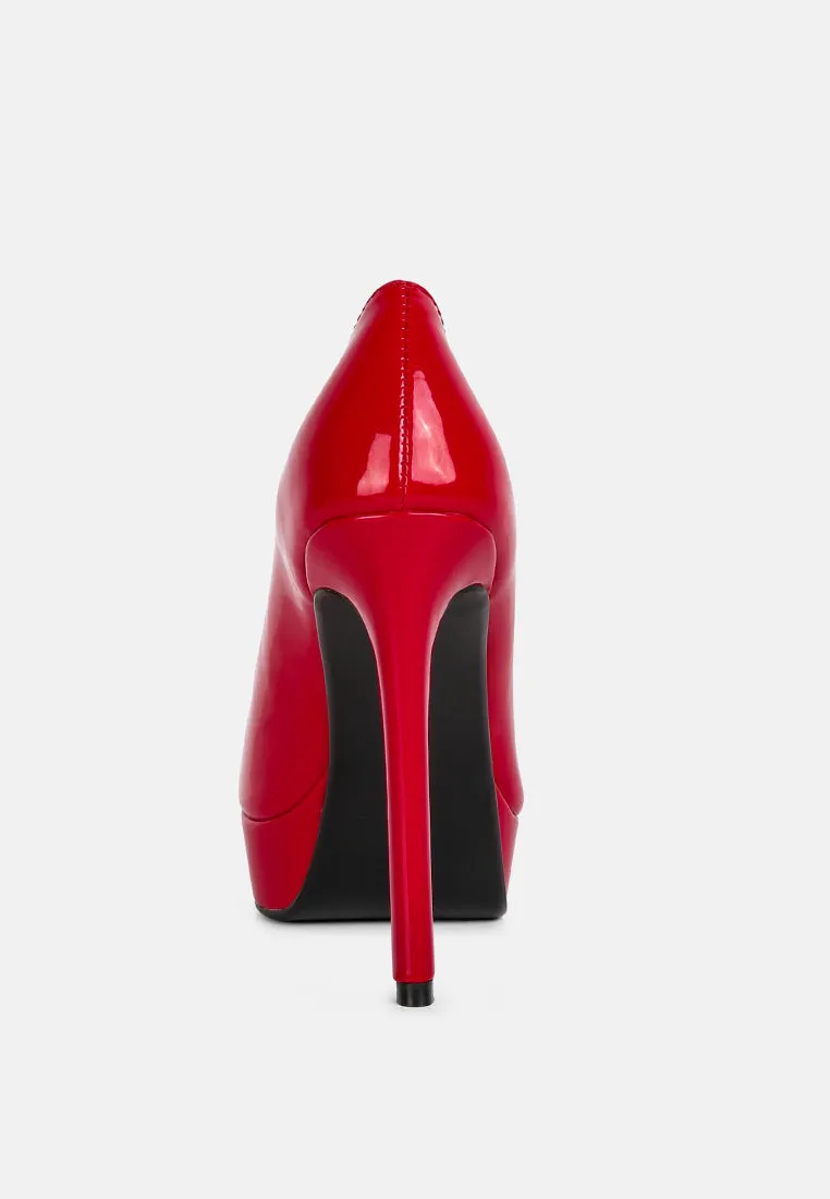 ROTHKO Red Platform Stiletto Pumps