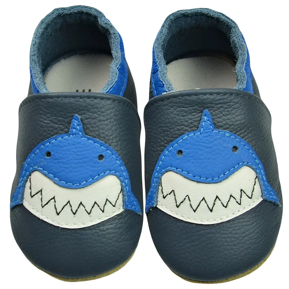 Unisex Soft Cow Leather Moccasins Cool Shoes For Kids