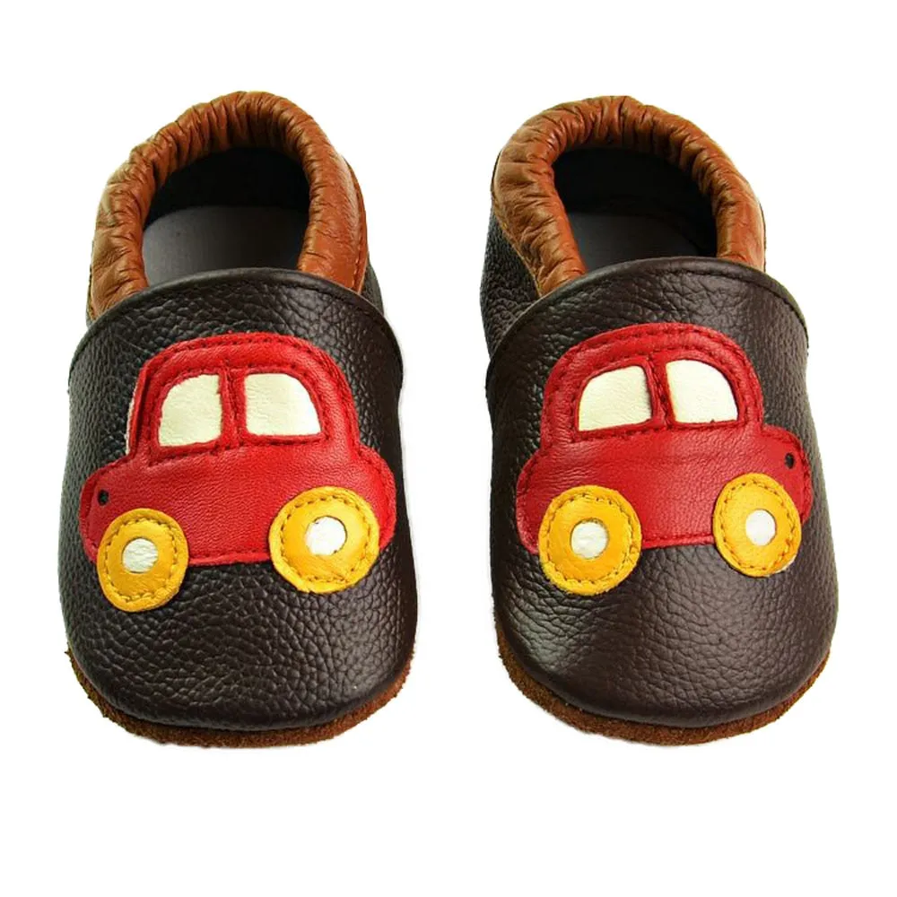 Unisex Soft Cow Leather Moccasins Cool Shoes For Kids