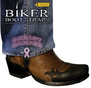 Weather Proof- Boot Straps- Breast Cancer- 4 inch - BBS/BC4